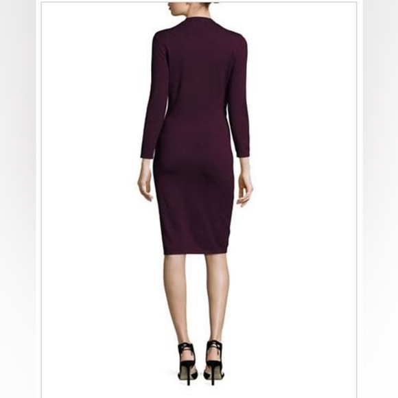 NWT Calvin Klein Buckled Faux Wrap Sweater Dress - Picture 2 of 7